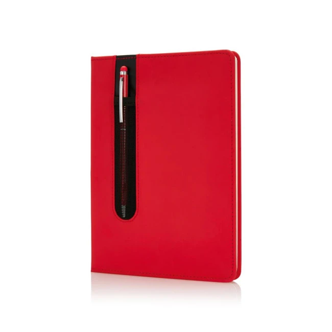 Standard Hardcover PU A5 Notebook With Stylus Pen