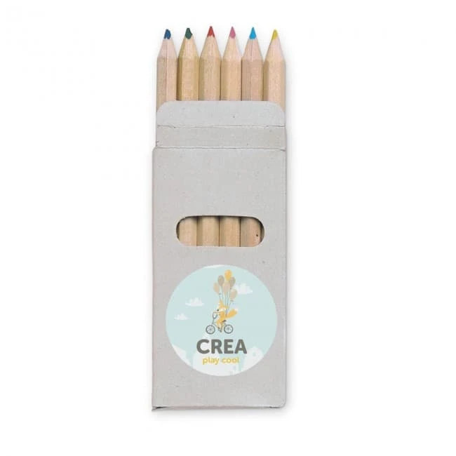 6 Coloured Pencils In Box