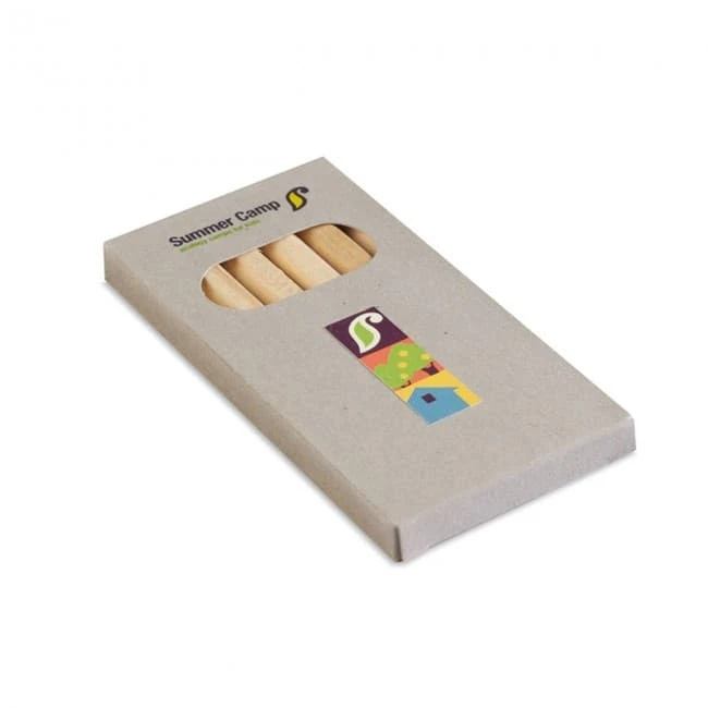6 Coloured Pencils In Box