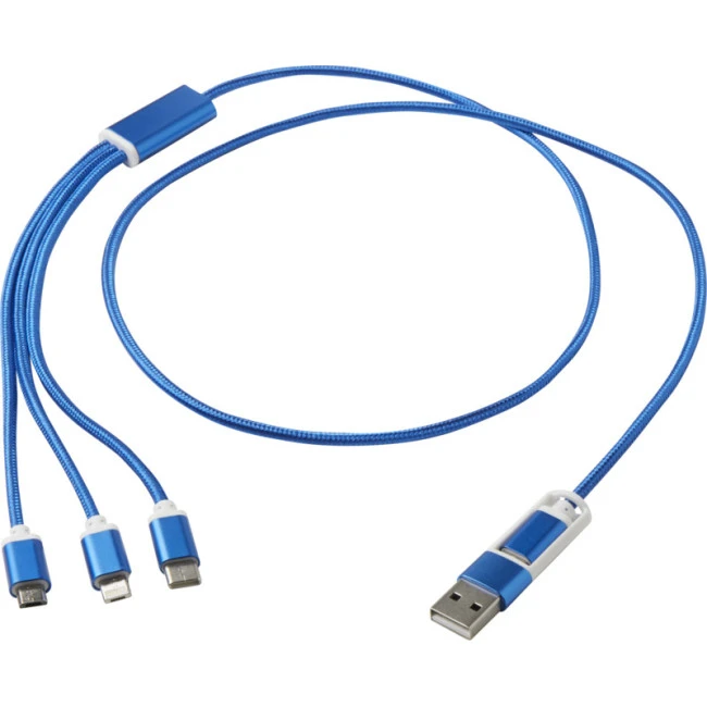 Versatile 5-1 Recycled Aluminium Charging Cable 