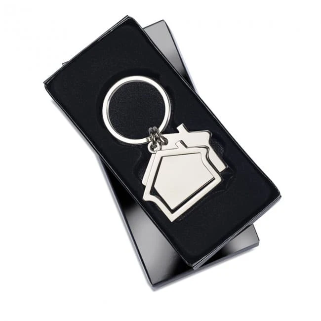 House Shaped Metal Keyring