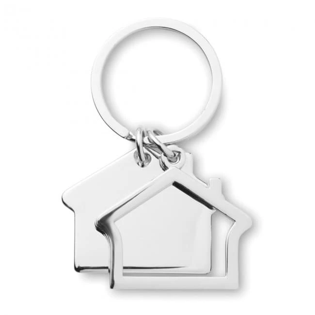 House Shaped Metal Keyring