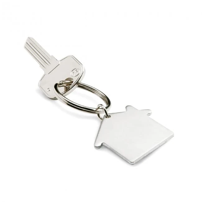 House Shaped Metal Keyring