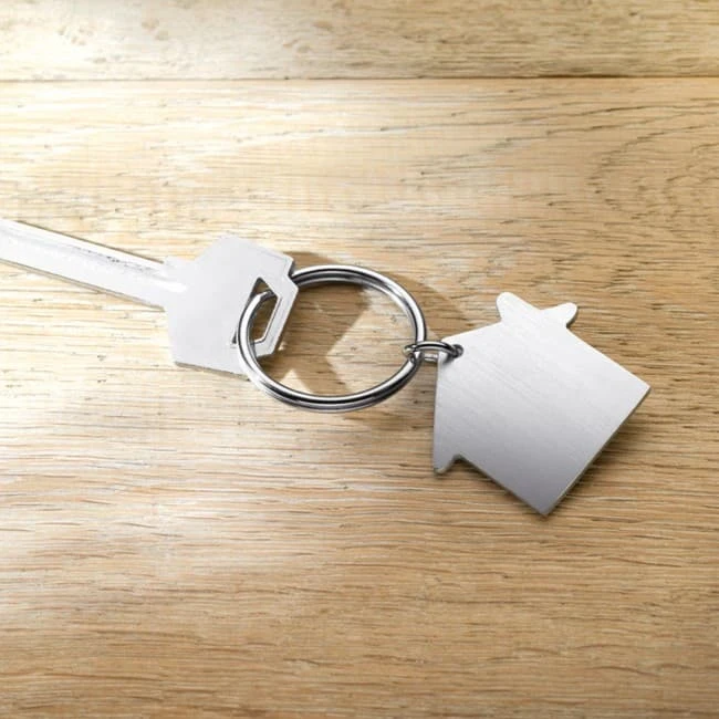 House Shaped Metal Keyring