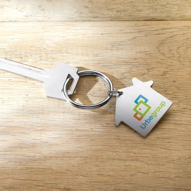 House Shaped Metal Keyring
