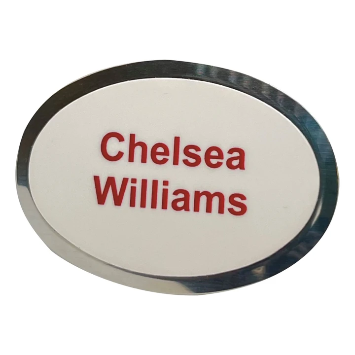 Classic Name Badge (Oval) Magnet
