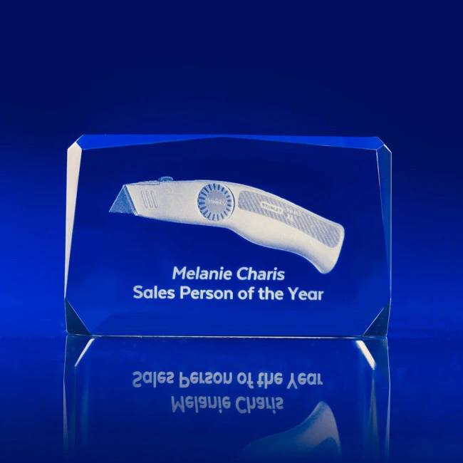 Roma Crystal Award or Paperweight, 80