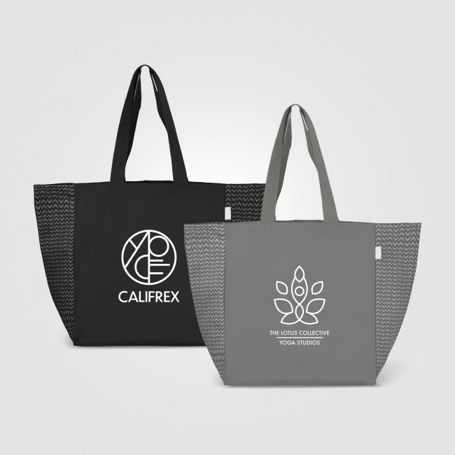 Toronto 8oz. Recycled Cotton Chevron Tote Bag