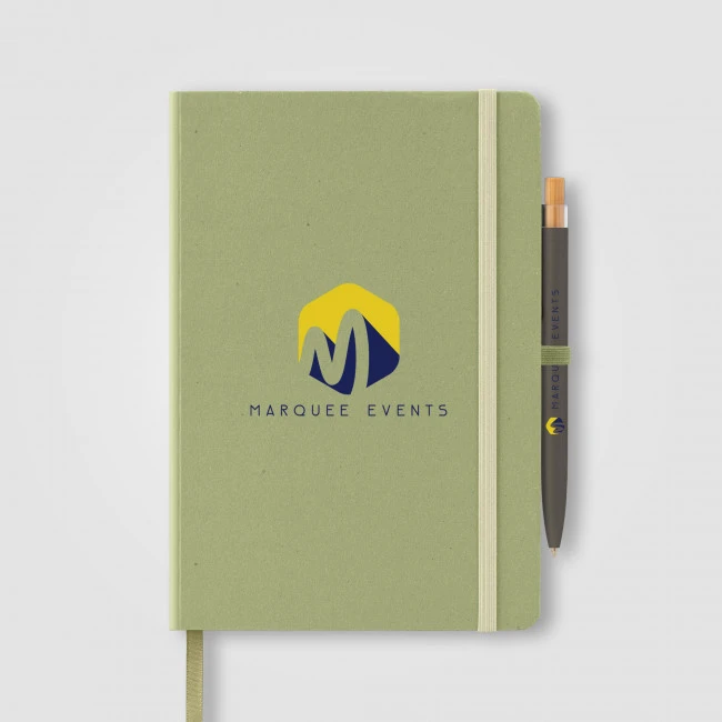 Terra Recycled Milk Carton Hard Cover A5 Notebook & Reborn Pen Set