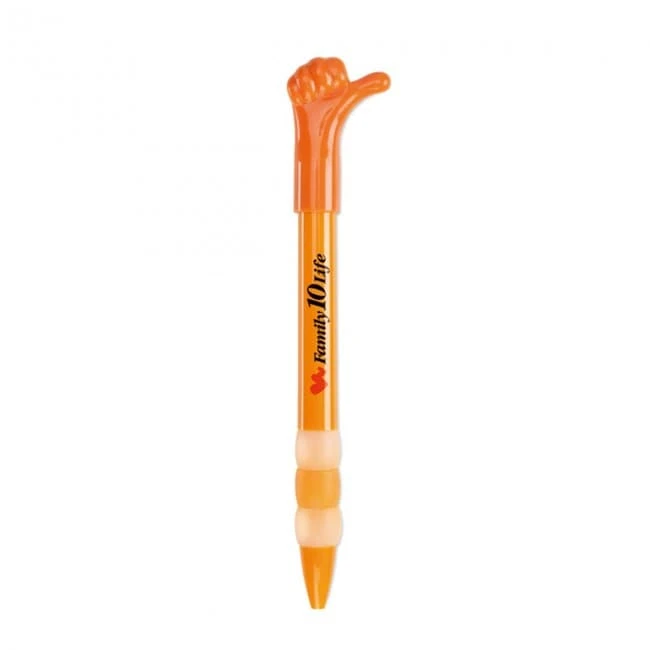 Ball pen with hand top