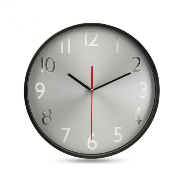 Wall Clock With Silver Background