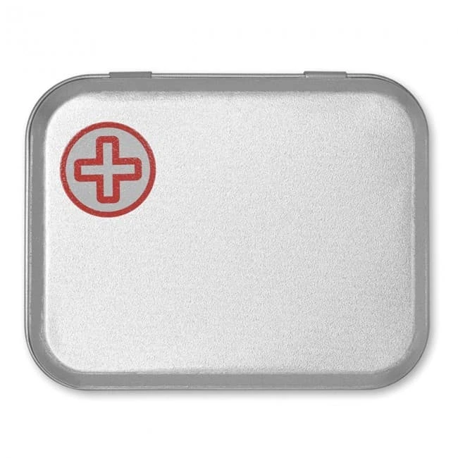 First aid kit in tin box