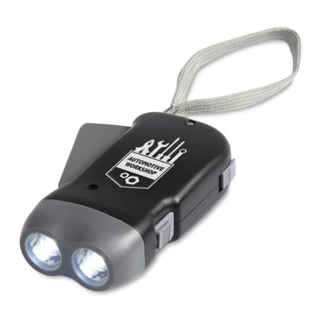 2 LED Dynamo Torch