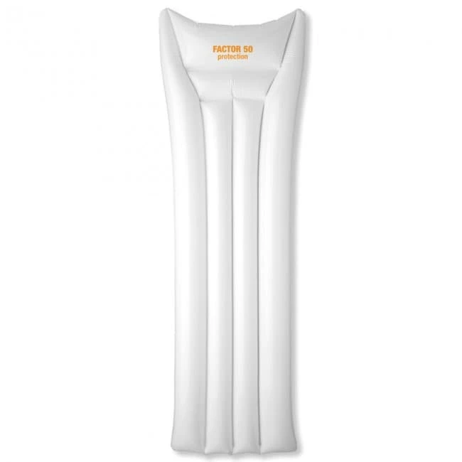 PVC mattress beach solid white