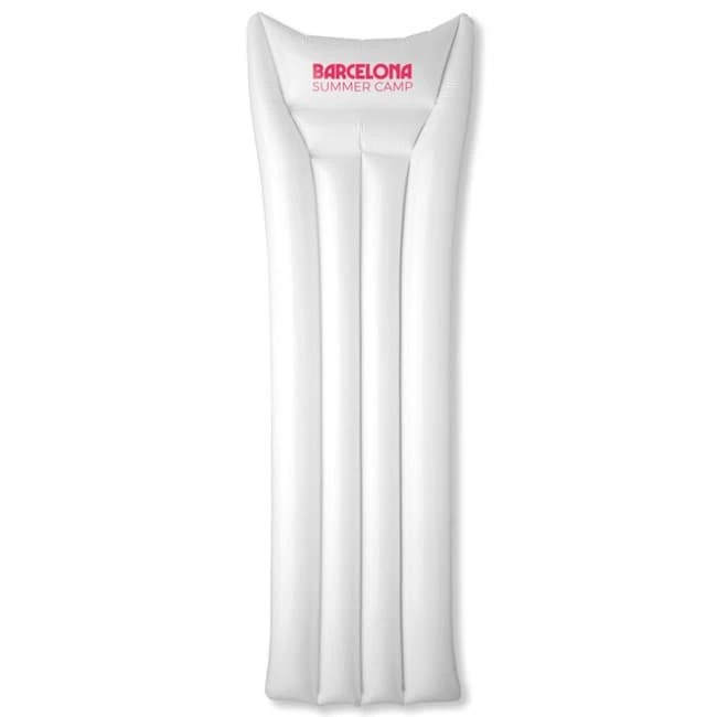 PVC mattress beach solid white