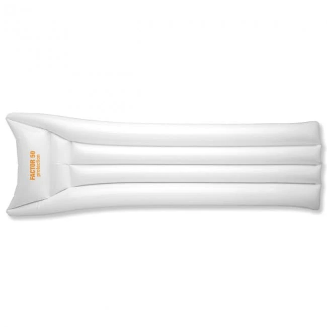 PVC mattress beach solid white
