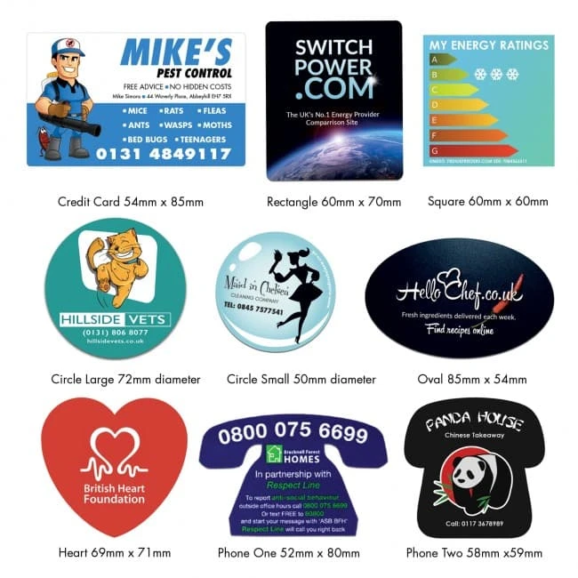 Fridge Magnets: Various Shapes