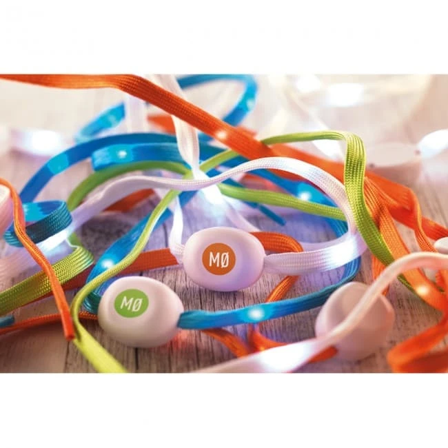 Nylon shoelaces with light