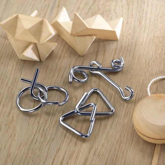 Set Of 3 Metal Brain Teasers