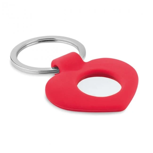 Silicone key ring with token