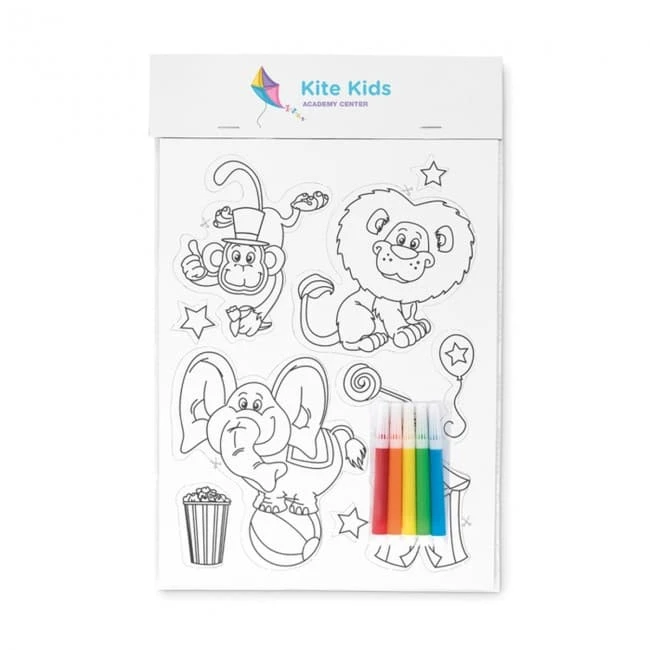 Colouring magnetic stickers