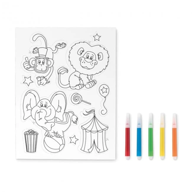 Colouring magnetic stickers
