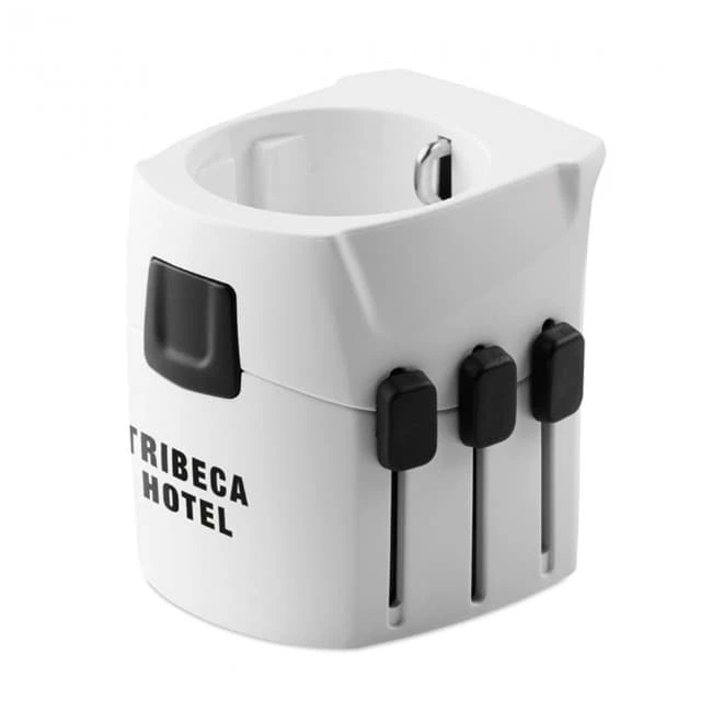 3-pole travel plug for travellers from Europe (Schuko standard)