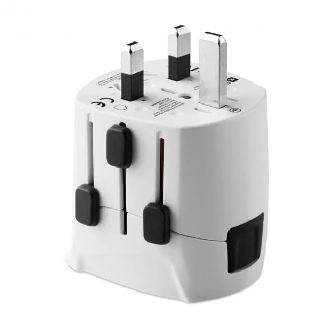 3-pole travel plug for travellers from Europe (Schuko standard)