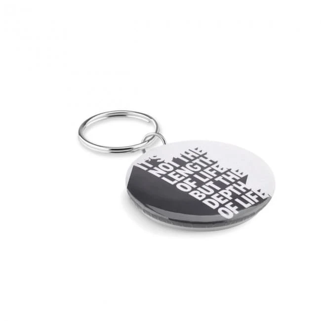 Small pin button key ring