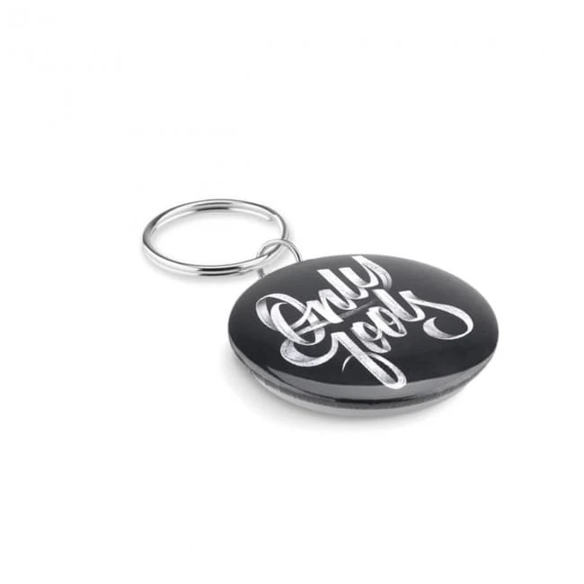 Small pin button key ring