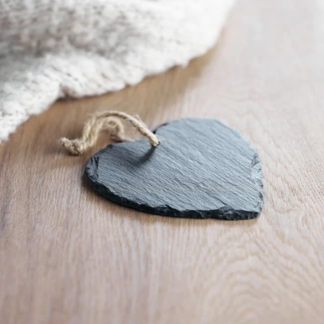 Slate Xmas hanger heart