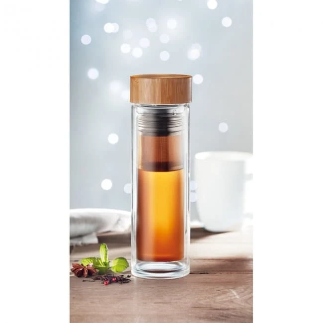 Double Wall Glass Bottle 400ml