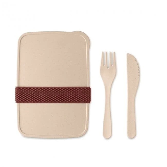 Lunch box in bamboo fibre /PP