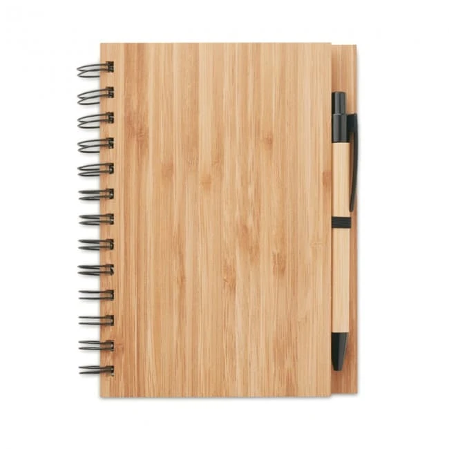 Bamboo Notebook With Pen Lined