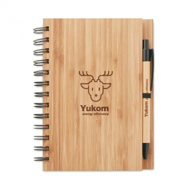 Bamboo Notebook With Pen Lined