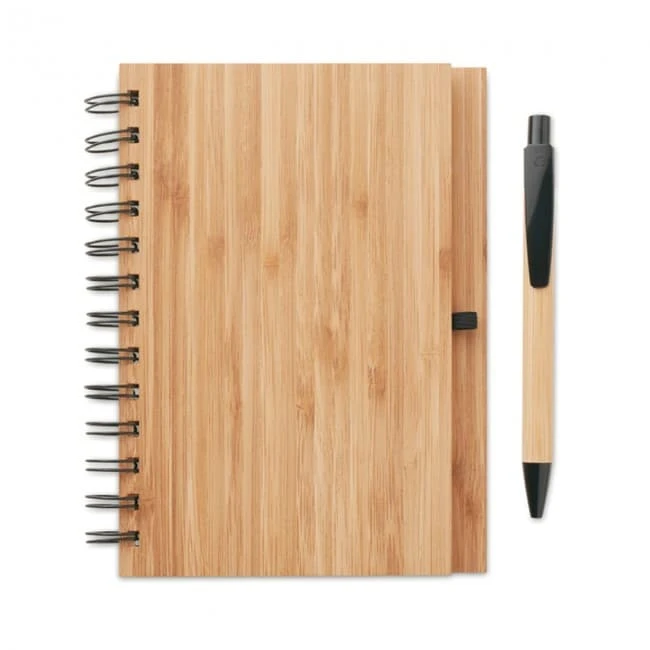 Bamboo Notebook With Pen Lined