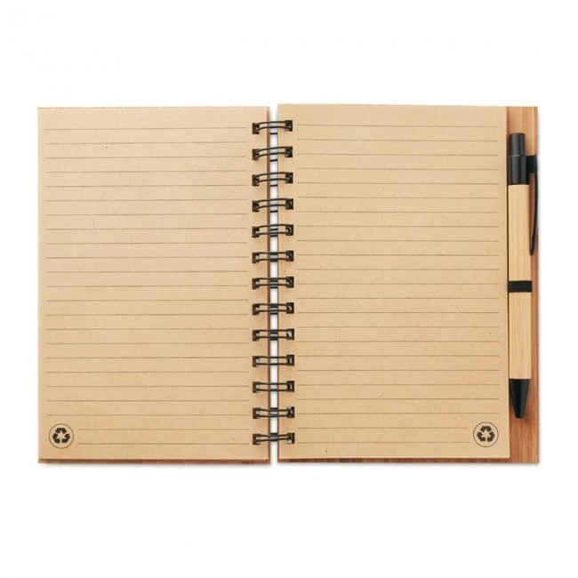 Bamboo Notebook With Pen Lined
