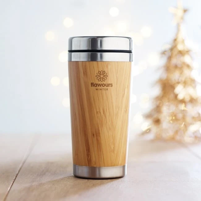 Double Wall bamboo Flask 430ml