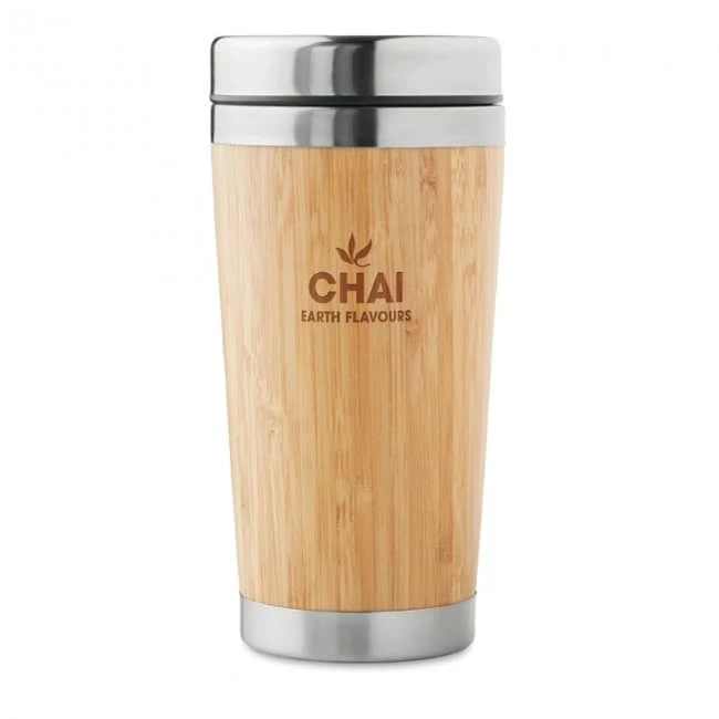 Double Wall bamboo Flask 430ml