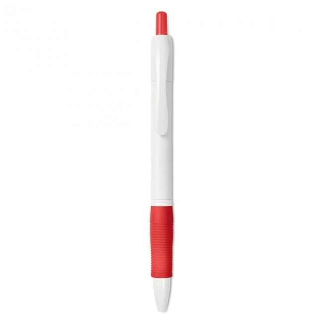 Ball pen with rubber grip