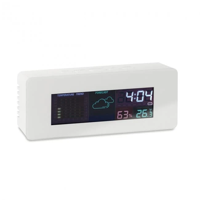Indoor weather station clock