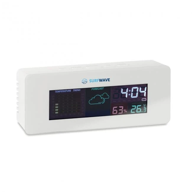 Indoor weather station clock