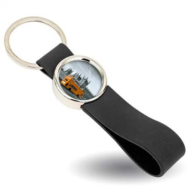 Metal Keyring with Silicone Loop