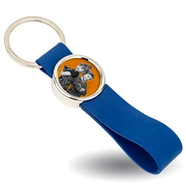 Metal Keyring with Silicone Loop