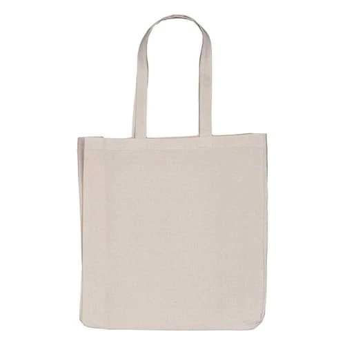 Natural 10oz Long Handled Canvas Shopper (Full Gusset)