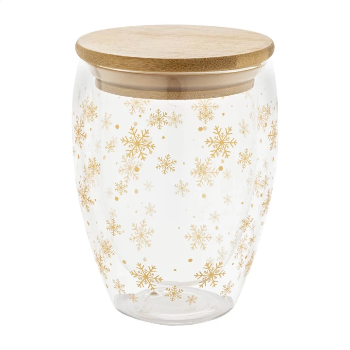 Snowflake Christmas Glass Thermo Cup 310ml
