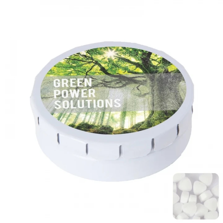 Round Click Tin With Sugar Free Mints