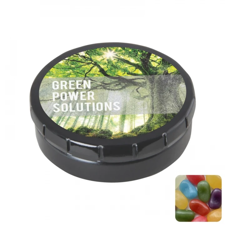 Round Click Tin With Jelly Beans
