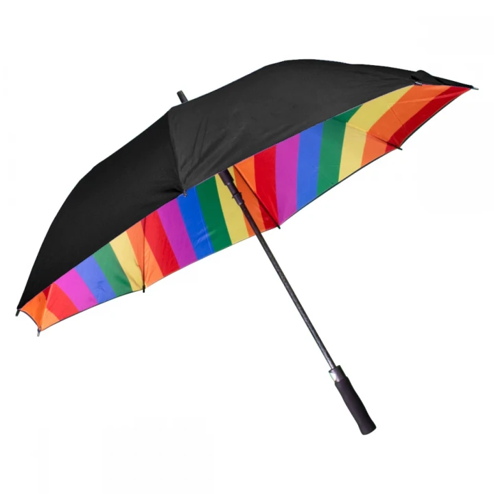 27 Inch Automatic Opening Golf Umbrella (UK Stock: All Black)