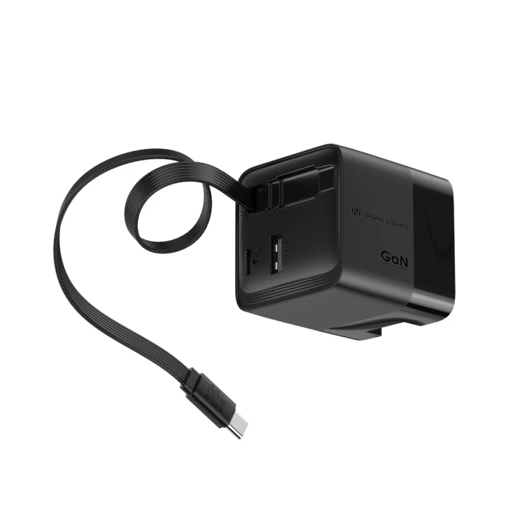 Urban Vitamin Mendocino 65W GaN charger retractable cable